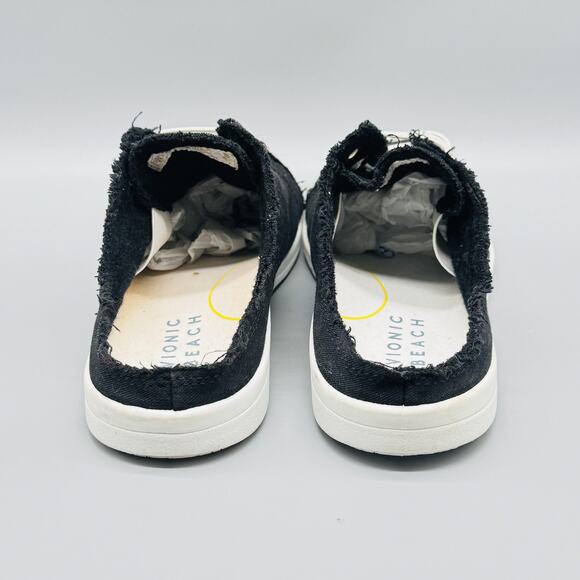 Vionic Shoes Womens 11 Black Canvas Slip On Beach Breeze Sneakers Lace Up - Picture 7 of 13